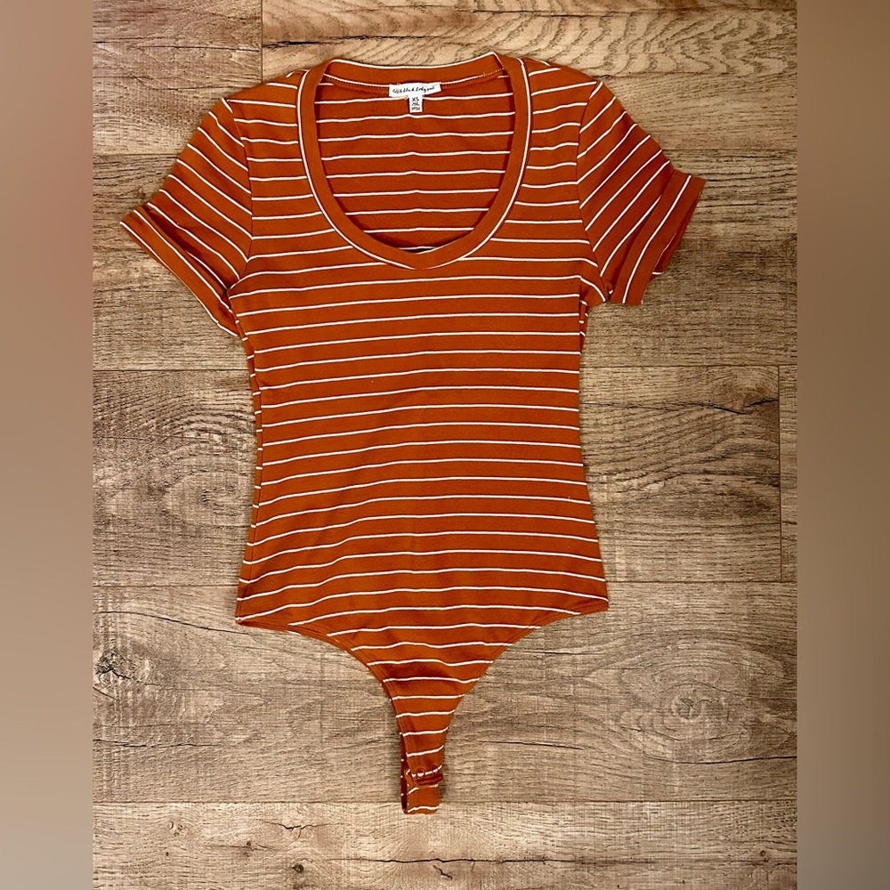 Little Black Bodysuit Striped Short Sleeve Bodysuit XS